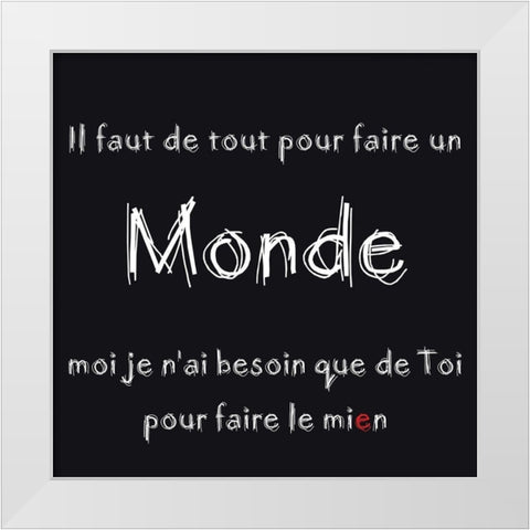 Faire le mien White Modern Wood Framed Art Print by Cilpa, Audrey and Fabrice