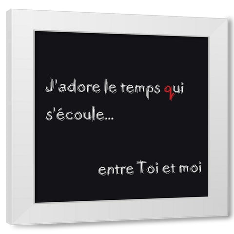 Le temps qui seÂ´coule White Modern Wood Framed Art Print by Cilpa, Audrey and Fabrice