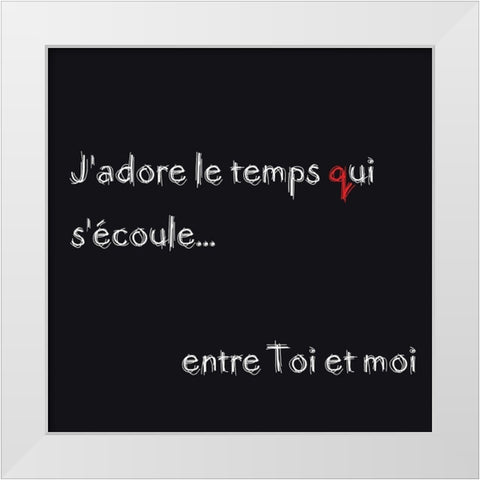 Le temps qui seÂ´coule White Modern Wood Framed Art Print by Cilpa, Audrey and Fabrice
