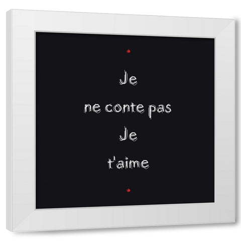 Ne conte pas White Modern Wood Framed Art Print by Cilpa, Audrey and Fabrice