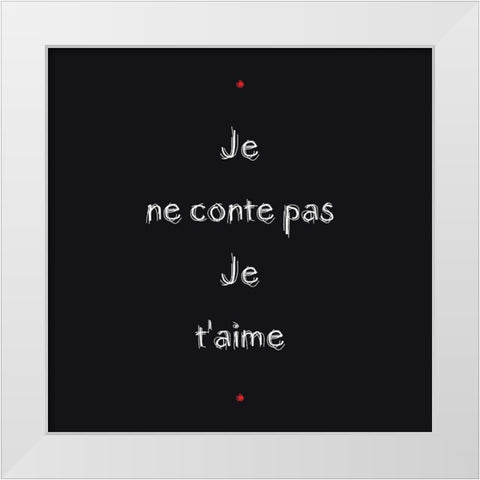 Ne conte pas White Modern Wood Framed Art Print by Cilpa, Audrey and Fabrice