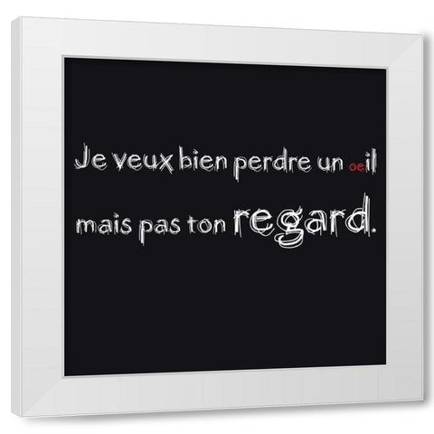 Perdre un oeil White Modern Wood Framed Art Print by Cilpa, Audrey and Fabrice