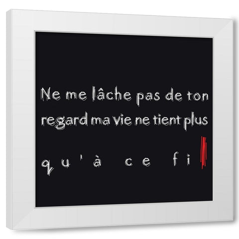 Qua` ce fil White Modern Wood Framed Art Print by Cilpa, Audrey and Fabrice