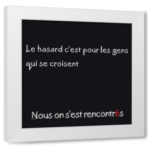 Qui se croisent White Modern Wood Framed Art Print by Cilpa, Audrey and Fabrice