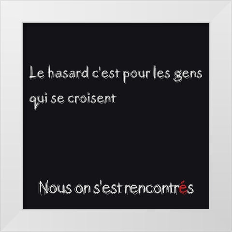 Qui se croisent White Modern Wood Framed Art Print by Cilpa, Audrey and Fabrice