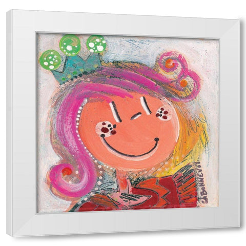 En tenue de fe te White Modern Wood Framed Art Print by Bonnevay, Chantal