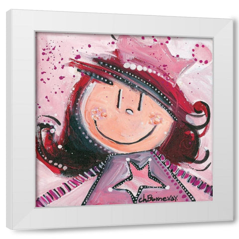 Tous en piste White Modern Wood Framed Art Print by Bonnevay, Chantal