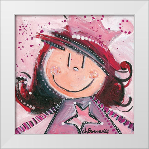 Tous en piste White Modern Wood Framed Art Print by Bonnevay, Chantal