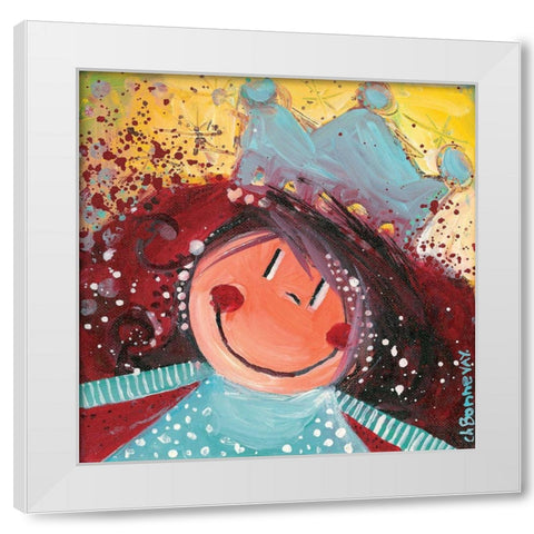 Un re gal de sucrerie White Modern Wood Framed Art Print by Bonnevay, Chantal