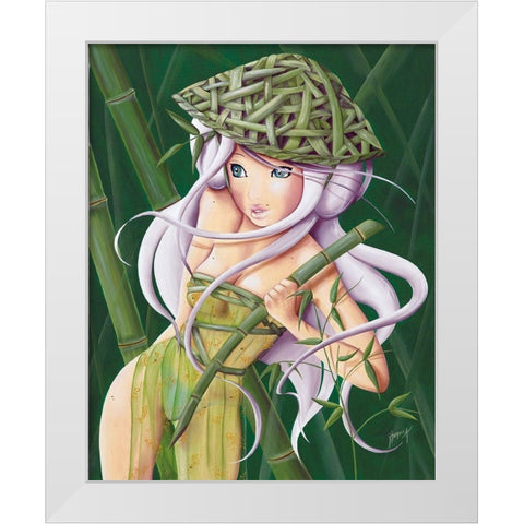 Lilou Bambou White Modern Wood Framed Art Print by Rhumeur, Aurelie