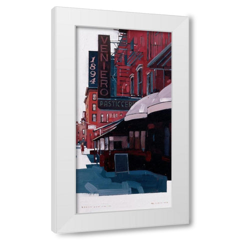 Lower East Side White Modern Wood Framed Art Print by Tan, Maurice