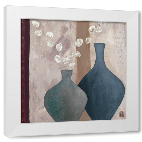 Coton et jarres White Modern Wood Framed Art Print by Romanelli, Karine