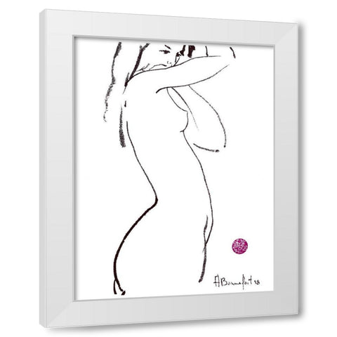 Jany White Modern Wood Framed Art Print by Bonnefoit, Alain