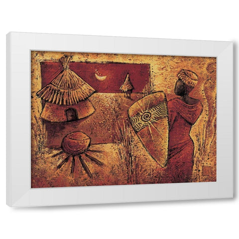 De lautre cote White Modern Wood Framed Art Print by Vital, Isabelle