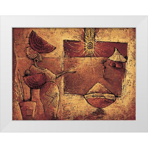 La 5eme case White Modern Wood Framed Art Print by Vital, Isabelle