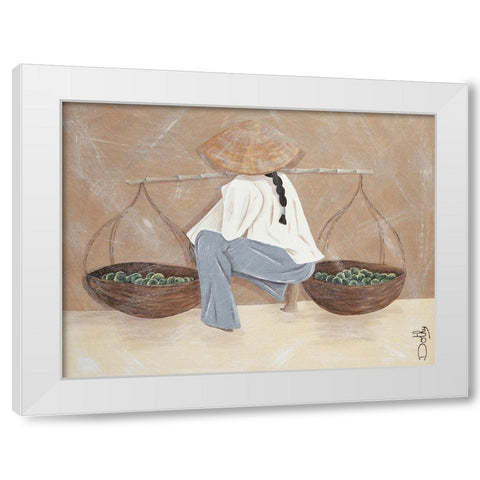 La recolte White Modern Wood Framed Art Print by Dothy