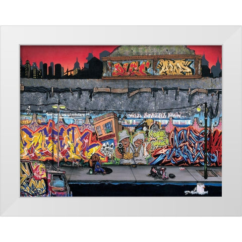 Choose your weapons White Modern Wood Framed Art Print by Butch and Pea
