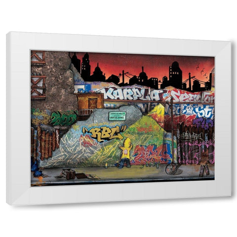 Wild Life II White Modern Wood Framed Art Print by Butch and Pea