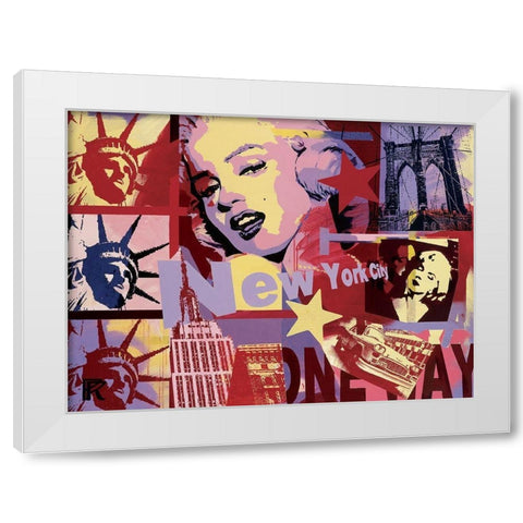 One way White Modern Wood Framed Art Print by Raynal, Paul