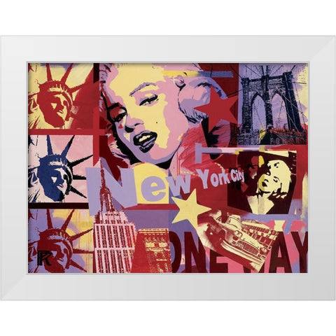 One way White Modern Wood Framed Art Print by Raynal, Paul