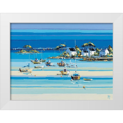 Presquile I  White Modern Wood Framed Art Print by Kerfily