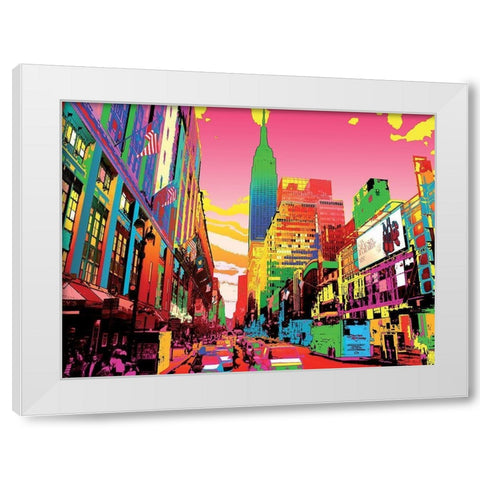 Empire State Building White Modern Wood Framed Art Print by Potron, Geraldine