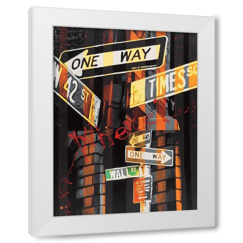 Where? White Modern Wood Framed Art Print by Gachaga, Vincent