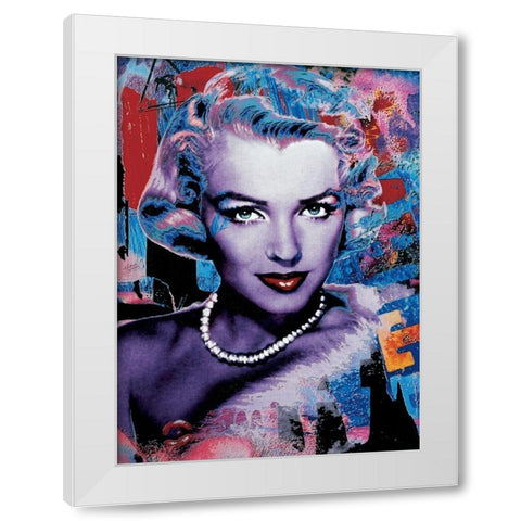 Elle White Modern Wood Framed Art Print by Ortega, Guillaume