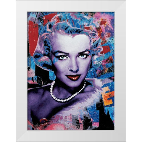 Elle White Modern Wood Framed Art Print by Ortega, Guillaume