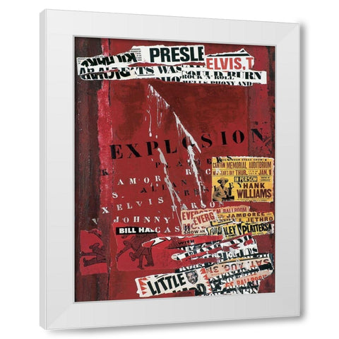 Explosion White Modern Wood Framed Art Print by Pelletier, Sylviane