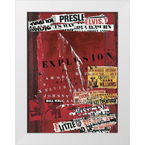 Explosion White Modern Wood Framed Art Print by Pelletier, Sylviane