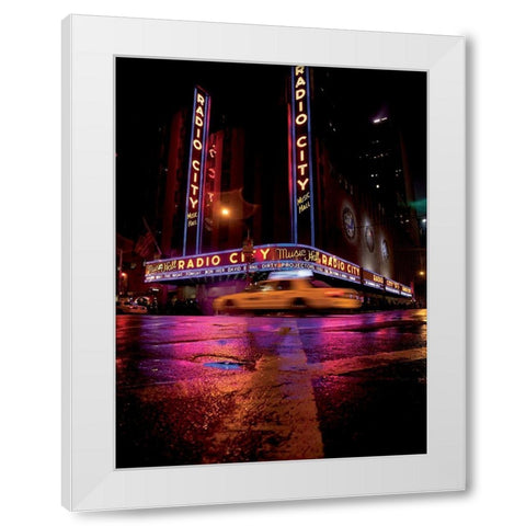 Radio city White Modern Wood Framed Art Print by Setboun, Michel