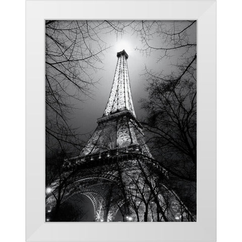 Sa Majeste La Tour Eiffel White Modern Wood Framed Art Print by Carrara, Antoine