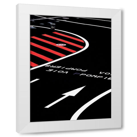 Voie pompier White Modern Wood Framed Art Print by Duclos, Frederic