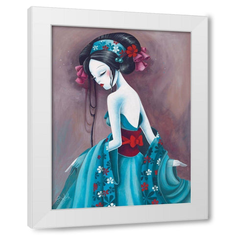 Jadepearls White Modern Wood Framed Art Print by Sybile