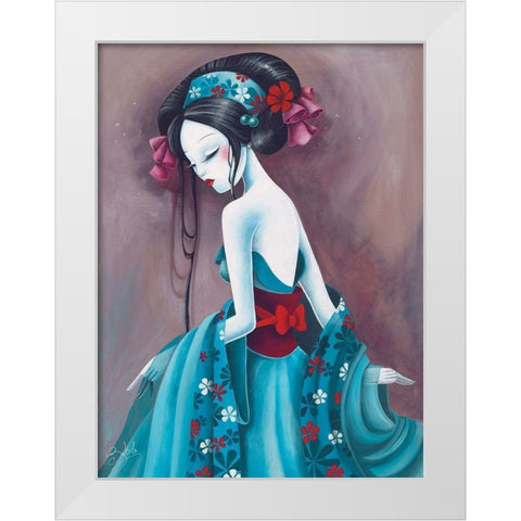 Jadepearls White Modern Wood Framed Art Print by Sybile