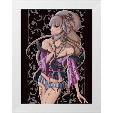 Dolce Lilou White Modern Wood Framed Art Print by Rhumeur, Aurelie