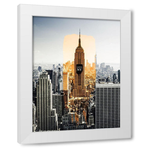 NY trace White Modern Wood Framed Art Print by Braun Studio