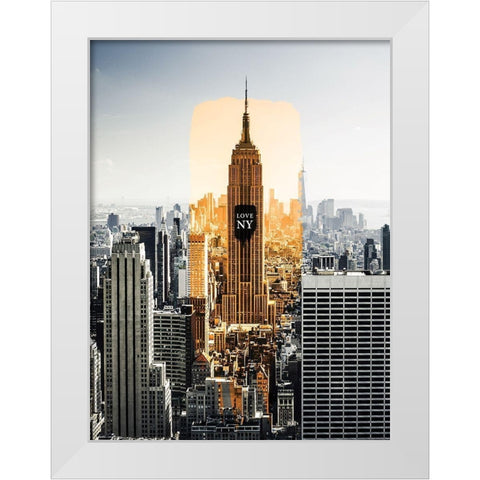NY trace White Modern Wood Framed Art Print by Braun Studio