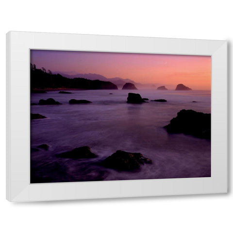 Rocks at sunset White Modern Wood Framed Art Print by Braun Studio
