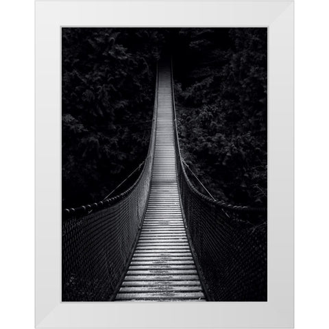 Bridge for nowhere White Modern Wood Framed Art Print by Braun Studio