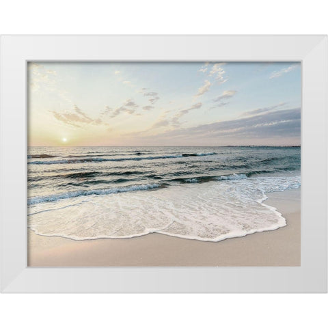 Bord de mer 3 White Modern Wood Framed Art Print by BRAUN Studio