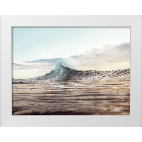 Vague White Modern Wood Framed Art Print by BRAUN Studio