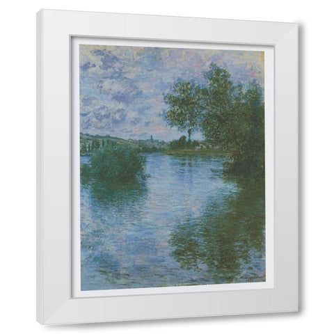 Vetheuil White Modern Wood Framed Art Print by Monet, Claude