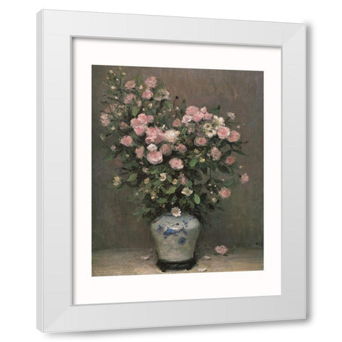 Rosiers White Modern Wood Framed Art Print by DYF