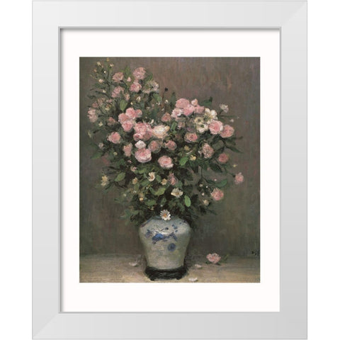 Rosiers White Modern Wood Framed Art Print by DYF