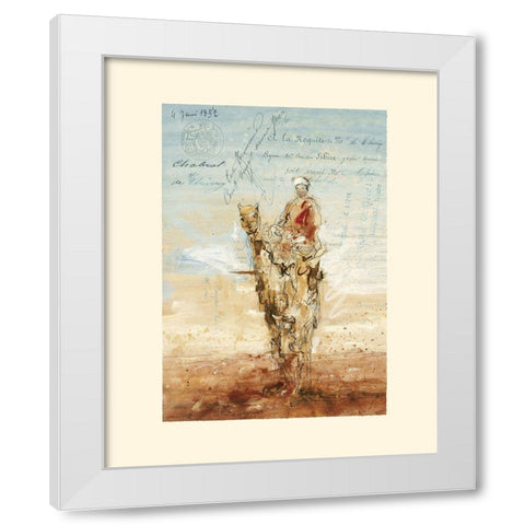 Bedouin sur son dromadaire White Modern Wood Framed Art Print by Letestu, Yann