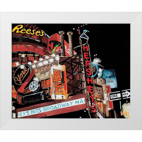 Bonbons, caramelsâ€¦ White Modern Wood Framed Art Print by Toque, Harry