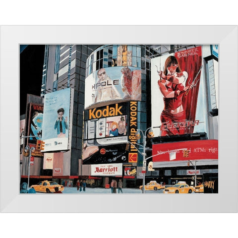 Elektra White Modern Wood Framed Art Print by Toque, Harry