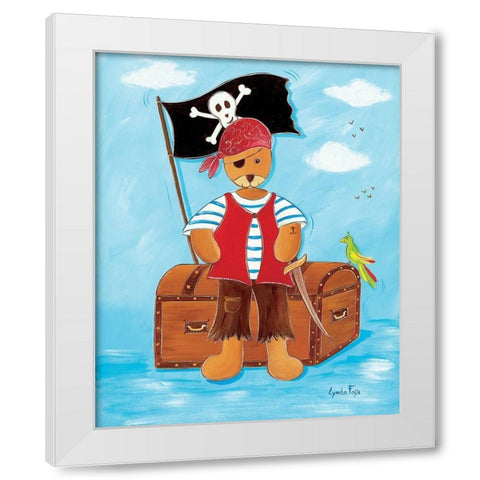 Le pirate White Modern Wood Framed Art Print by Fays, Lynda